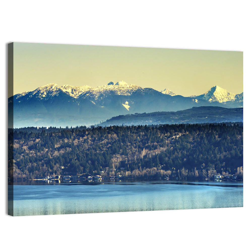 Lake Sammamish Reflection Wall Art, canvas print, landscape