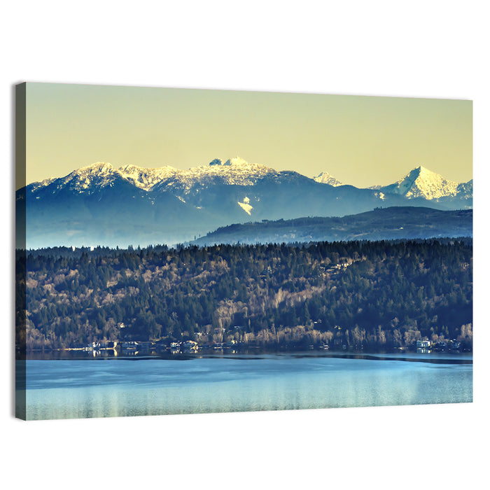 Lake Sammamish Reflection Wall Art as a canvas print