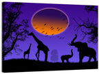 Sunset Savannah Silhouette Wall Art