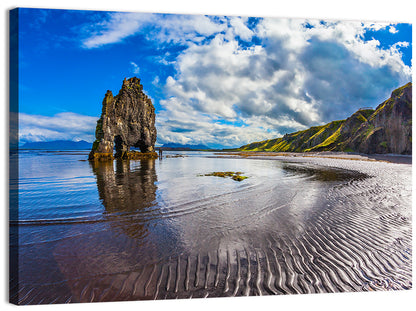 Rock Hvitserkur Sunset Wall Art