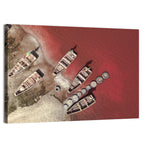 Wooden Boats on Lake Retba Wall Art