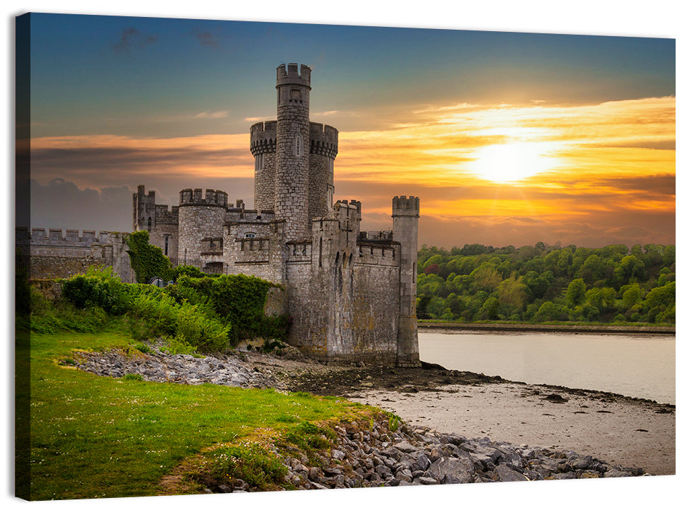 Blackrock Castle at Sunset Wall Art, canvas print, landscape