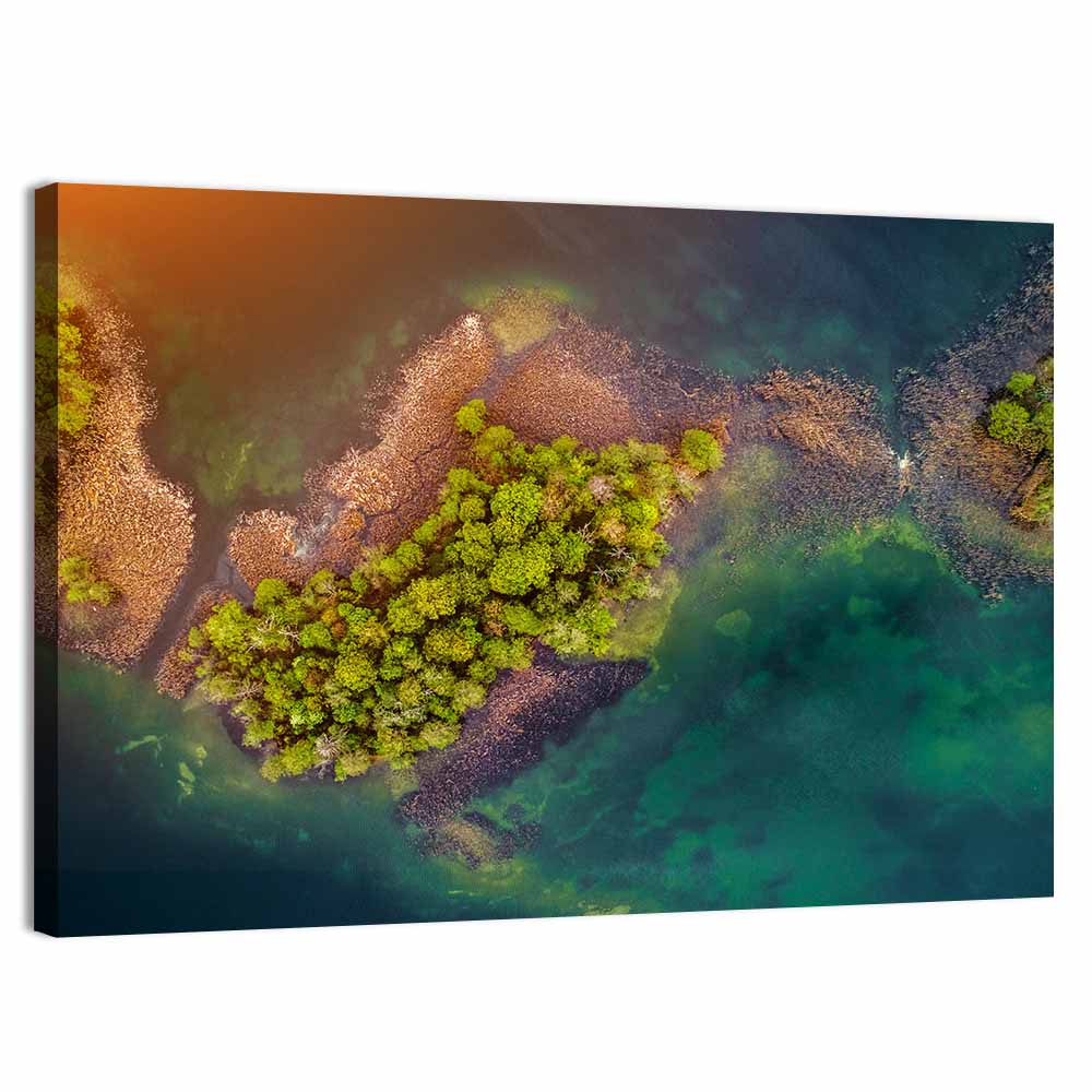 Lithuanian Island at Golden Hour Wall Art, canvas print, landscape