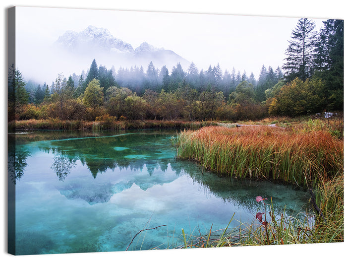 Lake Zelenci Reflections Wall Art as a canvas print