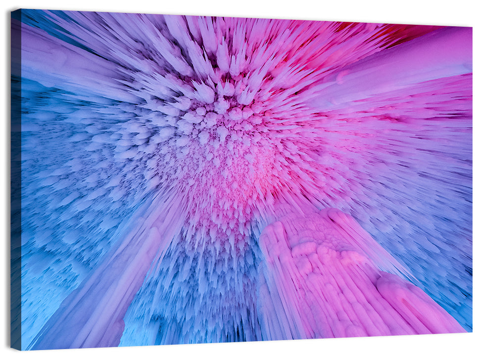 Ethereal Ice Cave Icicles Wall Art