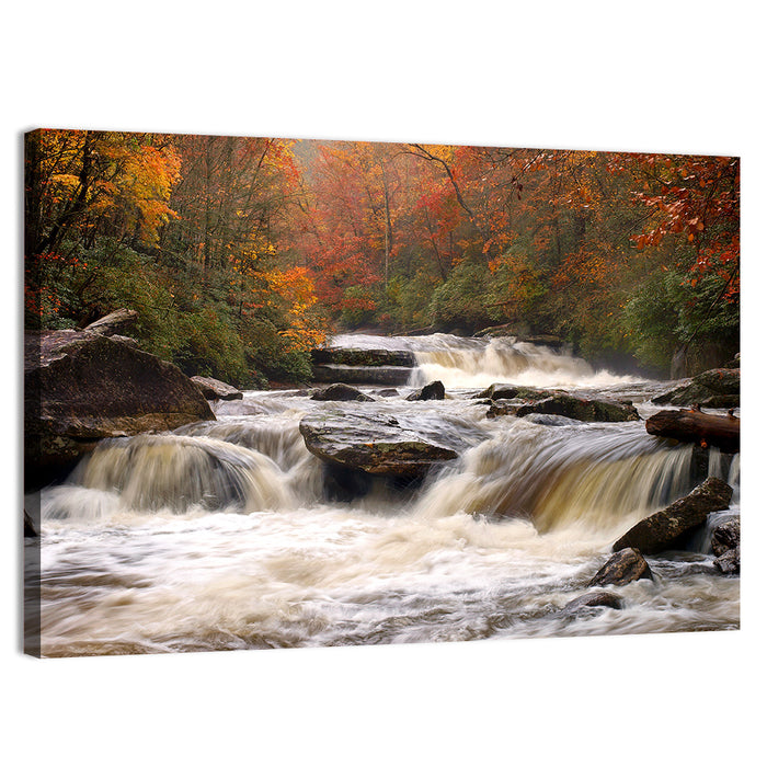 Carolina River in Autumn Wall Art as a canvas print
