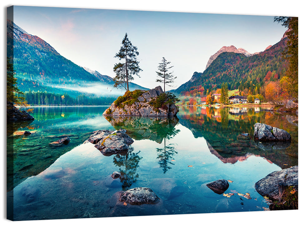 Hintersee Lake Wall Art, canvas print, landscape