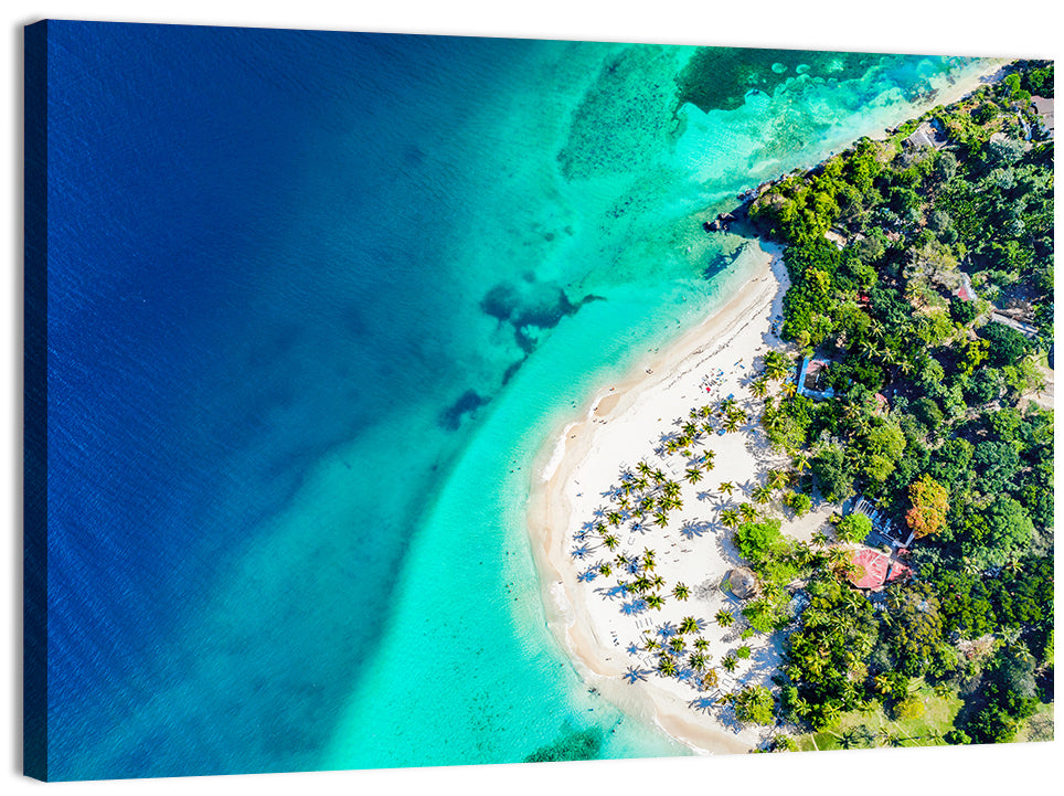 Cayo Levantado Aerial View Wall Art, canvas print, landscape