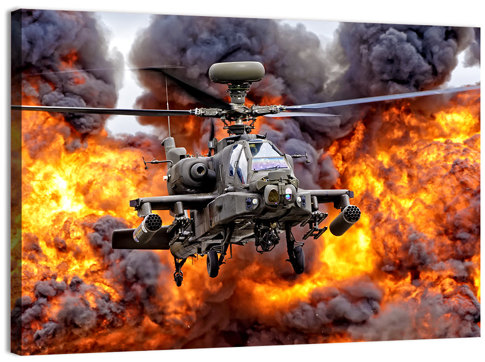 Agustawestland Apache Ah1 Helicopter Wall Art, canvas print, landscape