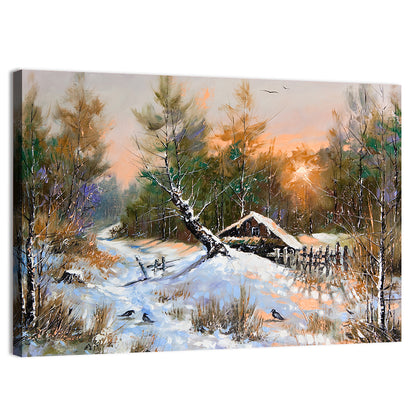 Rural Winter Landscape II Wall Art