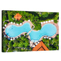 Aerial Figure Eight Resort Pool Wall Art
