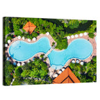 Aerial Figure Eight Resort Pool Wall Art