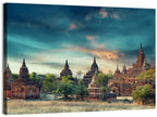 Bagan Ancient Pagodas at Sunrise Wall Art