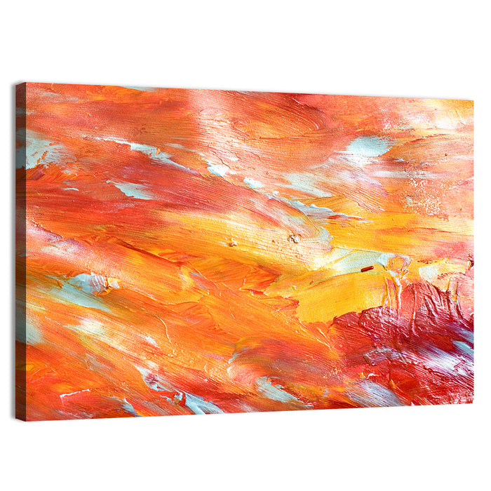 Sunfire Impasto Abstract Wall Art as a canvas print