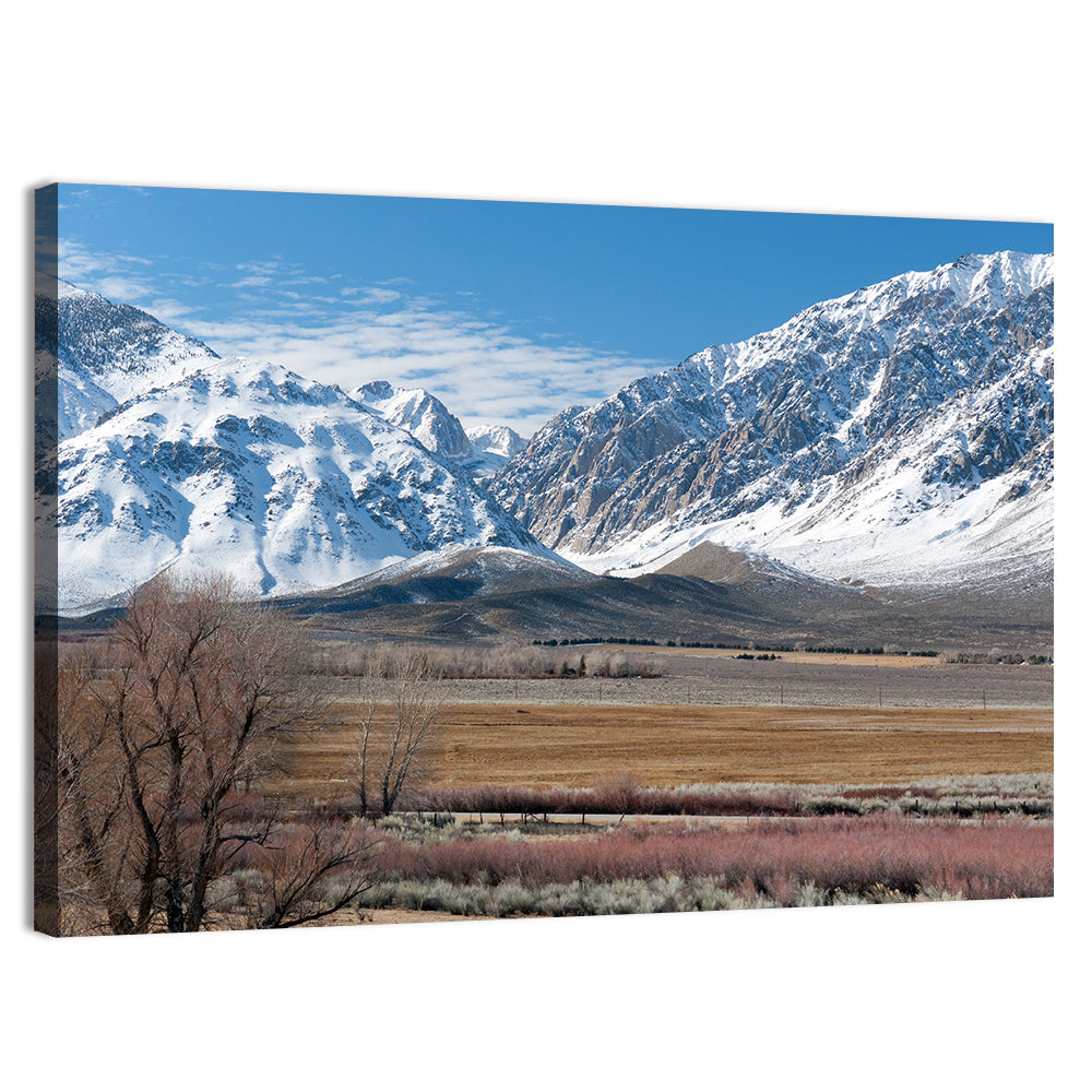 Eastern Sierra Winter Peaks Wall Art, canvas print, landscape