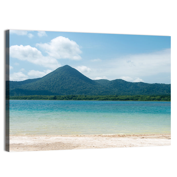 Usori Lake Shoreline Wall Art as a canvas print