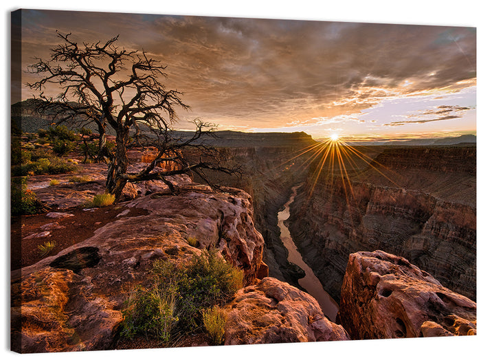 Arizona Canyon Sunset Wall Art as a canvas print