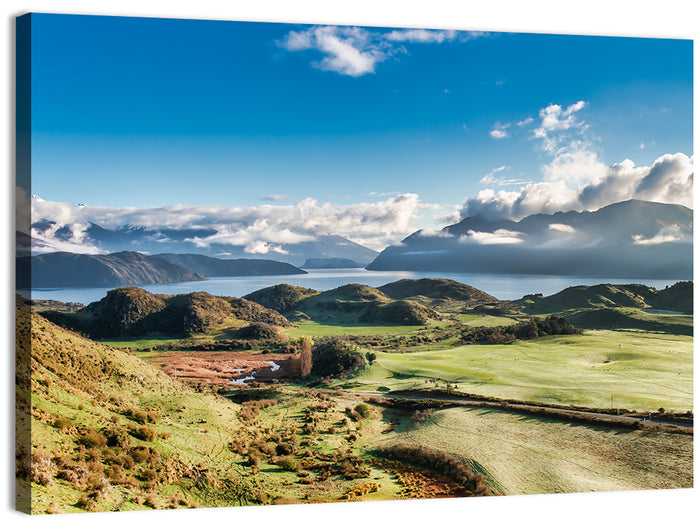 Lake Wanaka and Roys Peak Wall Art as a canvas print