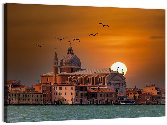 San Giorgio Maggiore at Sunset Wall Art as a canvas print