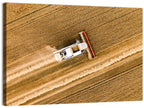 Aerial Combine Over Wheat Field Wall Art
