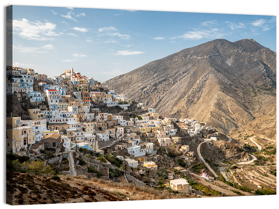 Olympos Village, Karpathos Greece Wall Art, canvas print, landscape