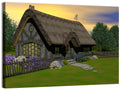 Country Cottage with Thatched Roof Wall Art