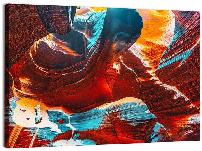 Antelope Canyon Crevice Light Wall Art as a canvas print
