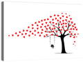 Heart Leaf Tree Silhouette Wall Art