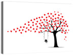 Heart Leaf Tree Silhouette Wall Art