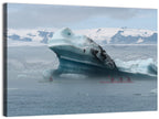 Jökulsárlón Iceberg with Kayakers Wall Art