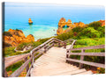 Wooden Stairs to Turquoise Atlantic Cove Wall Art