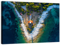 Veli Rat Aerial Lighthouse View Wall Art