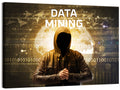 Hooded Hacker Data Mining Concept Wall Art