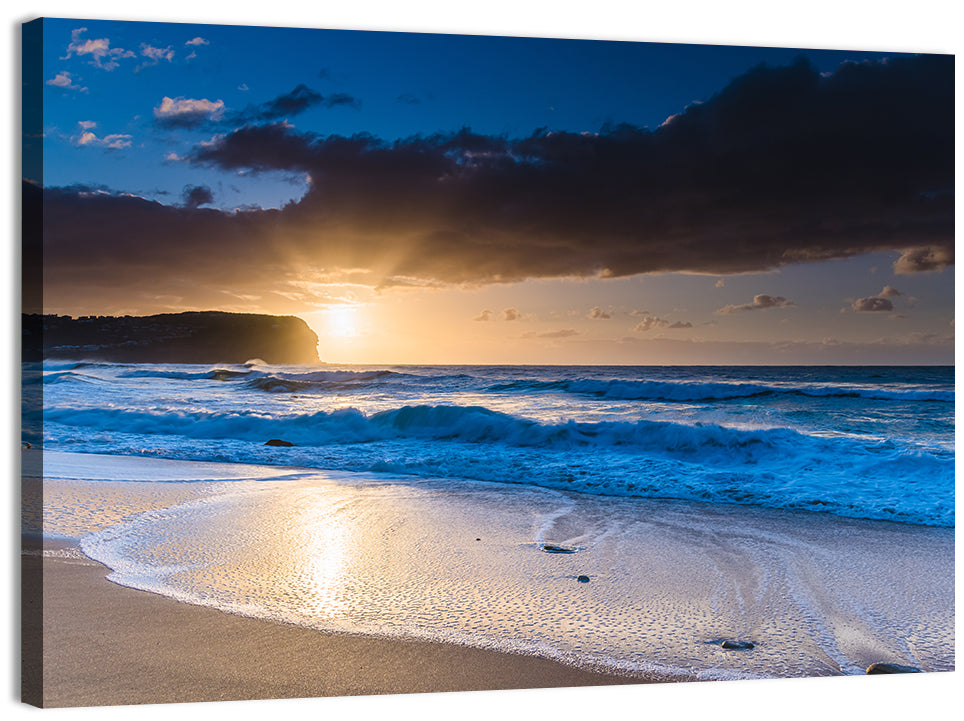 Macmasters Beach Golden Sunrise Wall Art