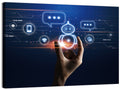 Hand Holding Robotic Assistant Icon Wall Art