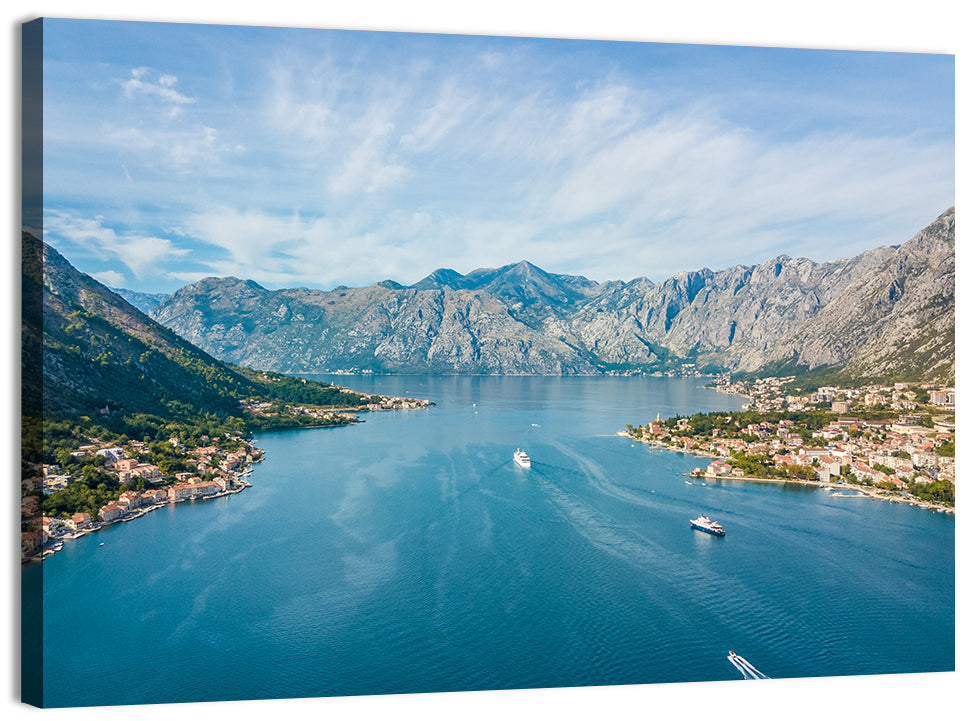Bay of Kotor Aerial View Wall Art