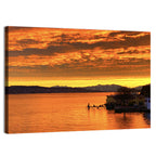 Lake Zurich Golden Sunset Wall Art