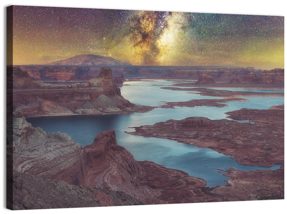 Milky Way Over Lake Powell Wall Art, canvas print, landscape
