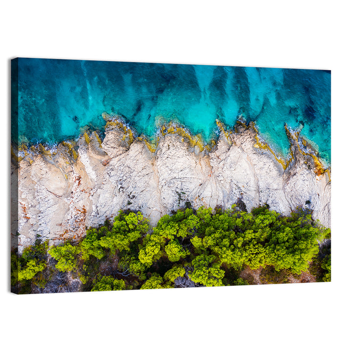 Croatian Coastscape Wall Art as a canvas print