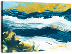 Flowing Streams with Gold Accents Wall Art