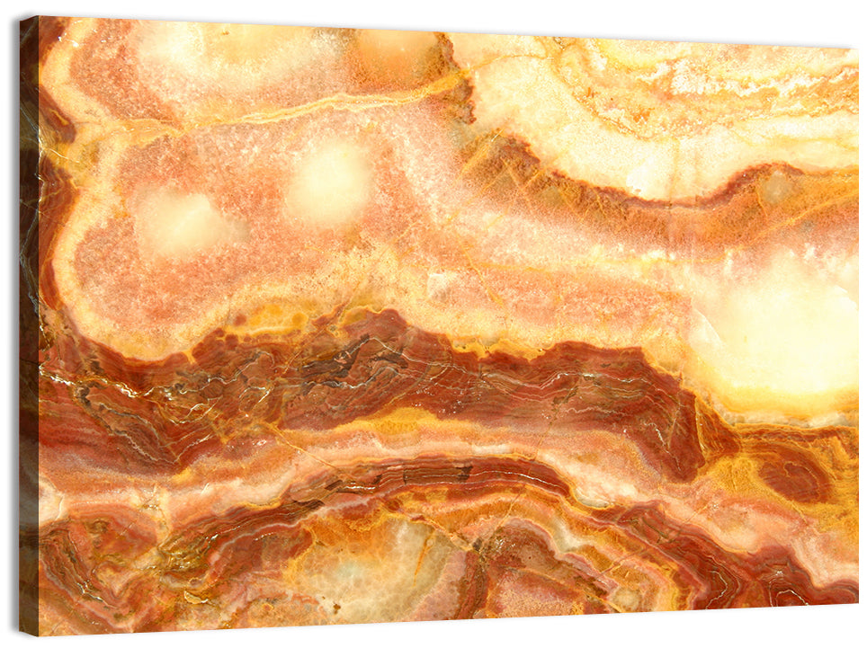 Golden Agate Stone Abstract Wall Art