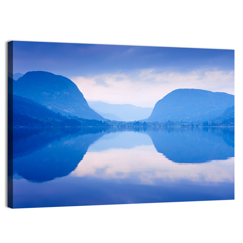 Lake Bohinj Morning Reflection Wall Art, canvas print, landscape