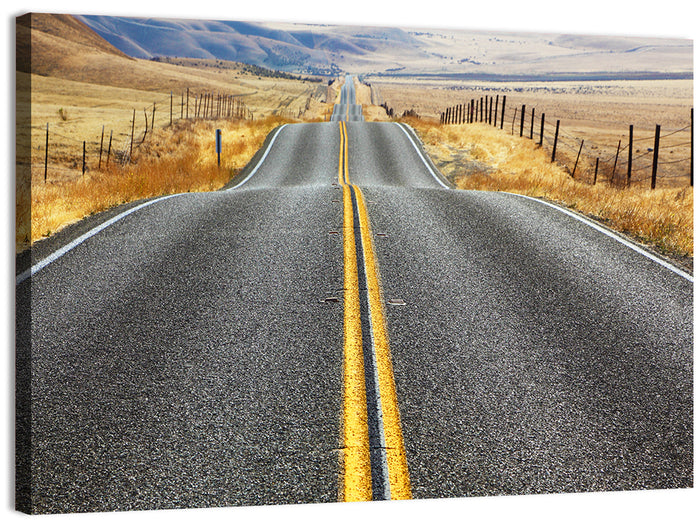 California Road Closeup Wall Art as a canvas print