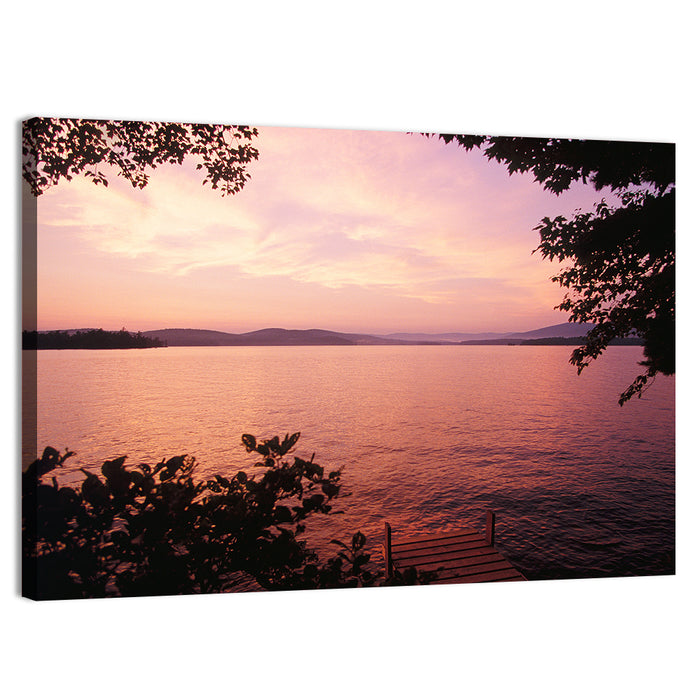 Lake Winnipesaukee Sunset Wall Art as a canvas print