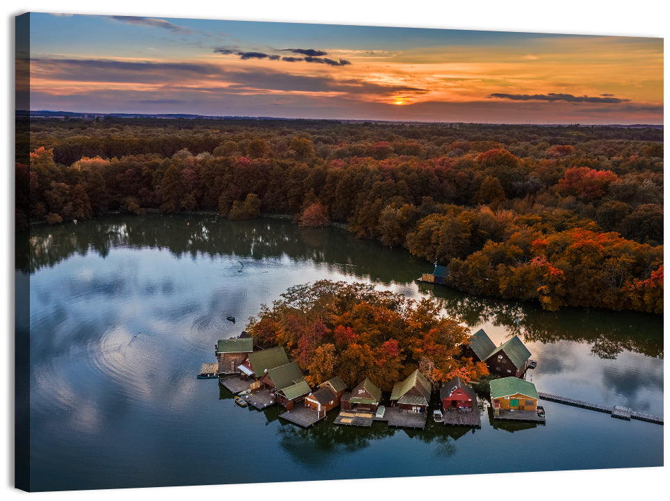 Lake Derito at Dusk Wall Art, canvas print, landscape
