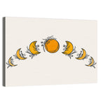 Moon Phases Floral Illustration Wall Art