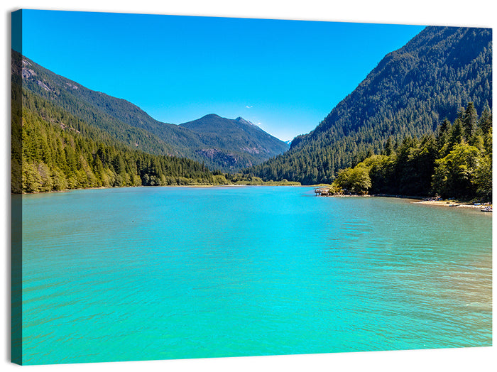 Diablo Lake Turquoise View Wall Art as a canvas print