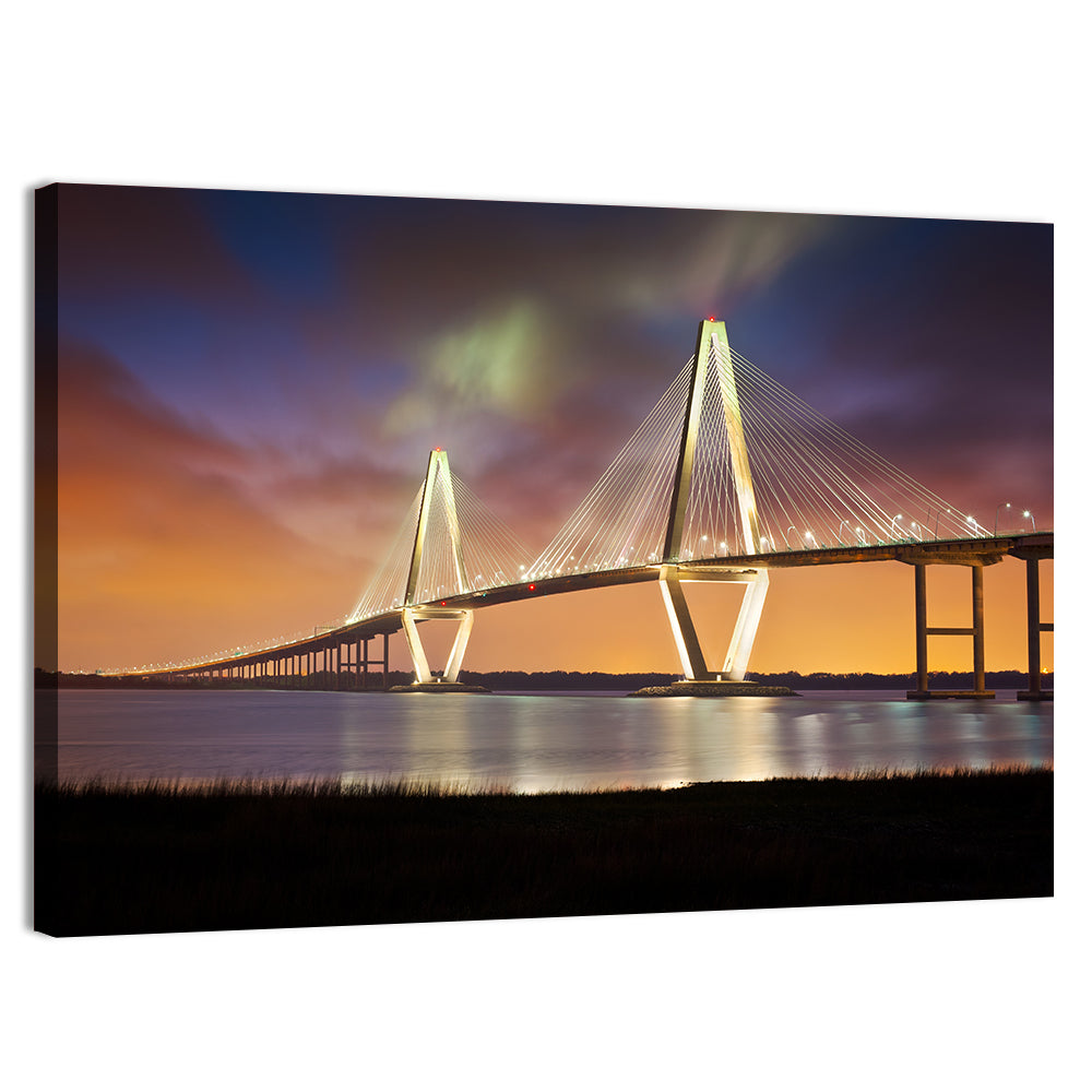 Arthur Ravenel Jr. Bridge at Dusk Wall Art, canvas print, landscape