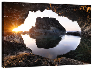 Sea Cave Sunset Wall Art