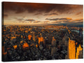 South Manhattan Sunset Skyline Wall Art